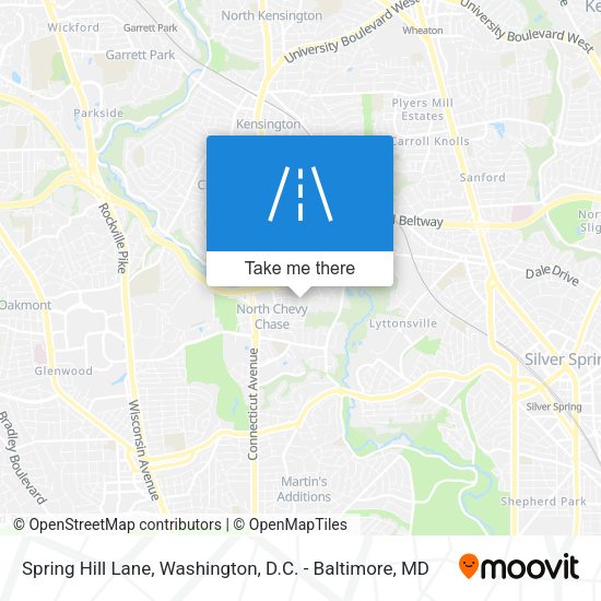 Spring Hill Lane map
