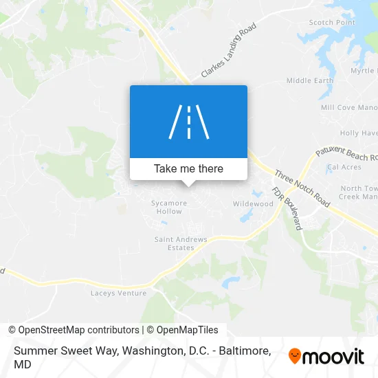 Summer Sweet Way map