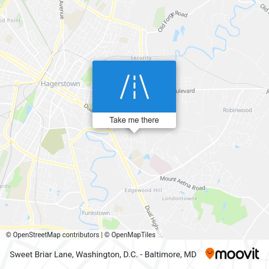Sweet Briar Lane map