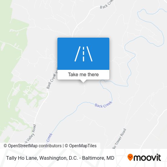 Tally Ho Lane map