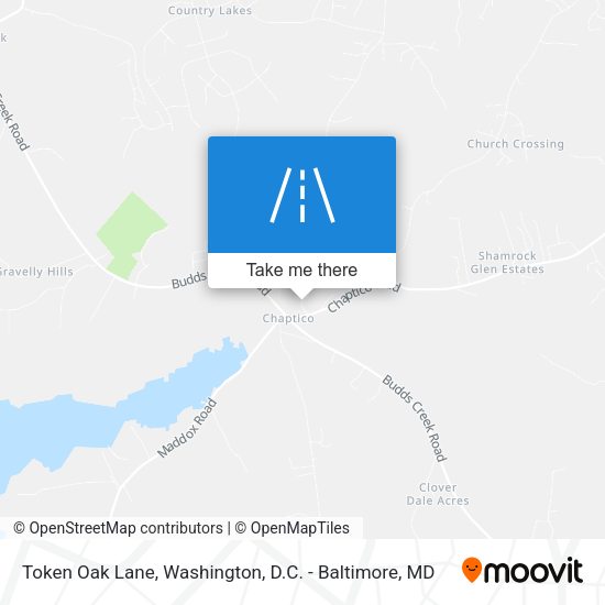 Token Oak Lane map