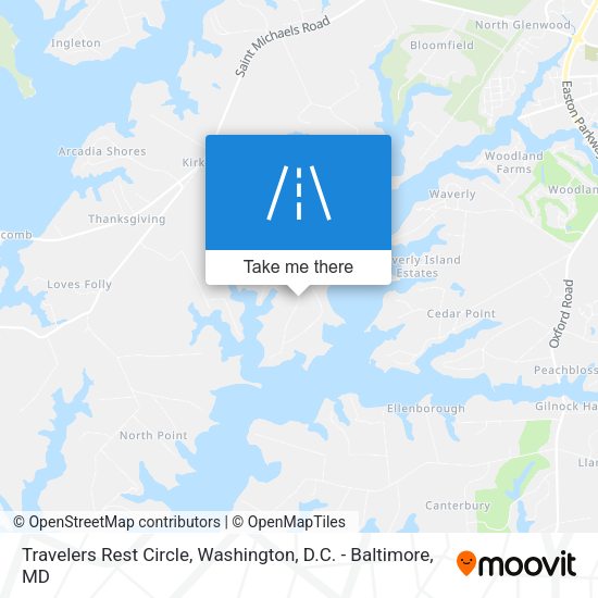 Travelers Rest Circle map