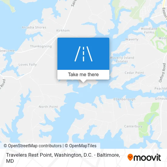 Travelers Rest Point map