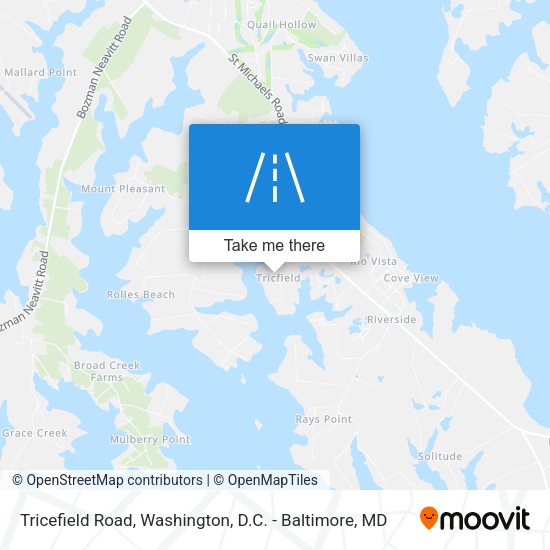 Tricefield Road map