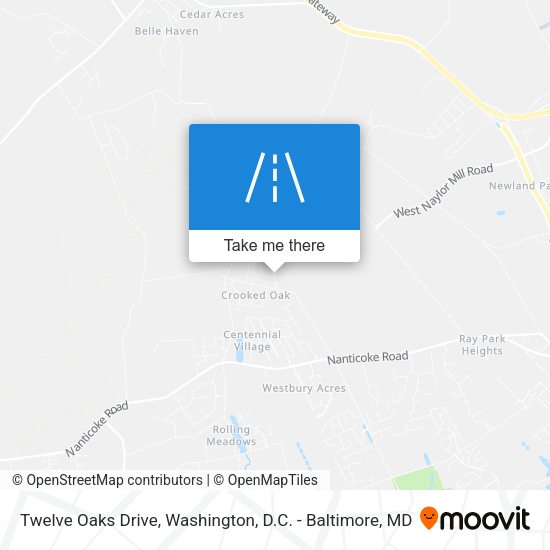Twelve Oaks Drive map