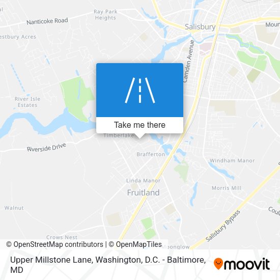 Upper Millstone Lane map