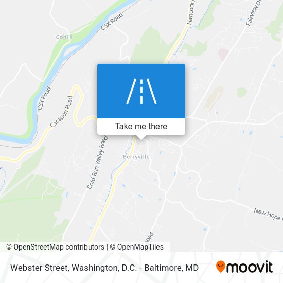 Webster Street map