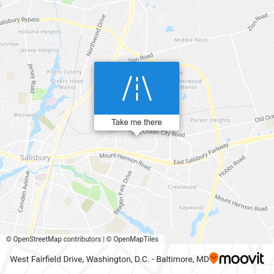 West Fairfield Drive map