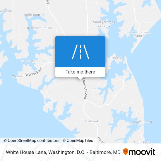 White House Lane map