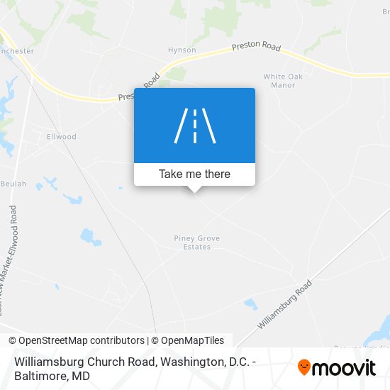 Williamsburg Church Road map