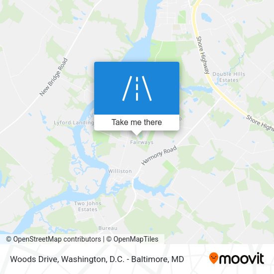 Woods Drive map