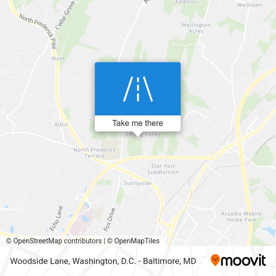 Woodside Lane map