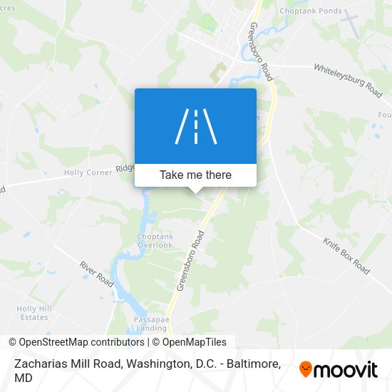 Zacharias Mill Road map