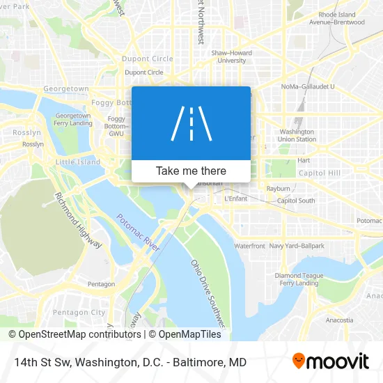 14th St Sw map