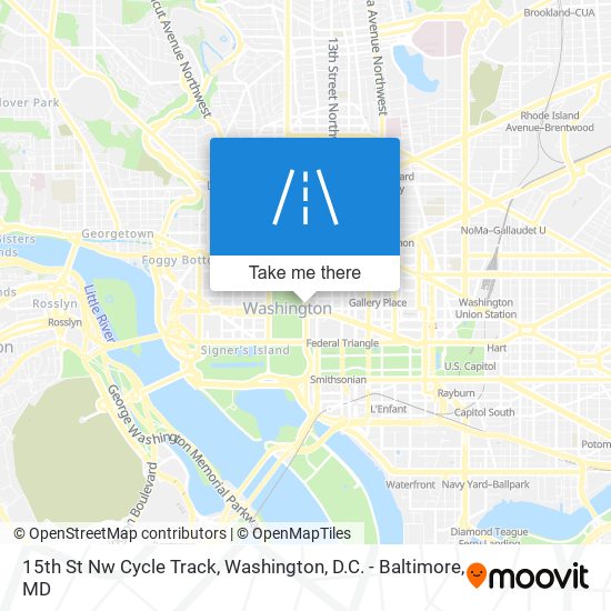 15th St Nw Cycle Track map