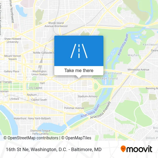 16th St Ne map