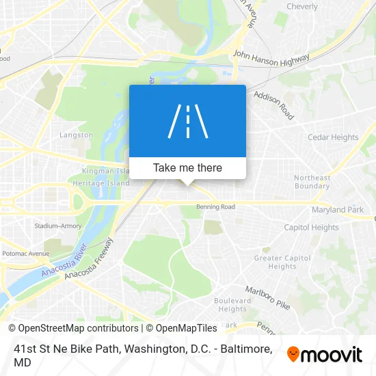 41st St Ne Bike Path map