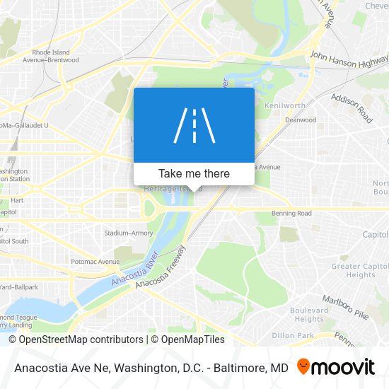 Anacostia Ave Ne map