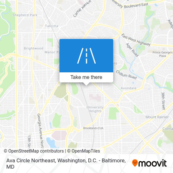 Ava Circle Northeast map