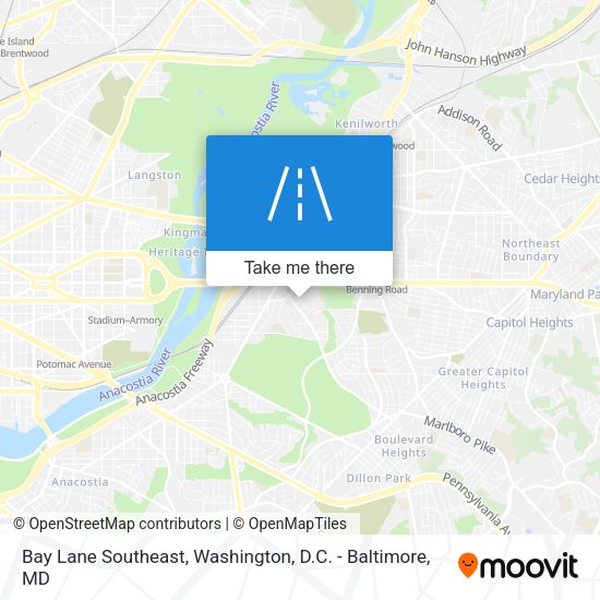 Mapa de Bay Lane Southeast