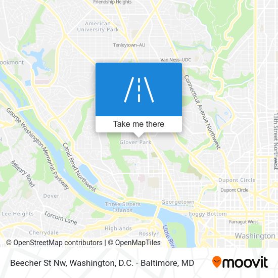 Beecher St Nw map