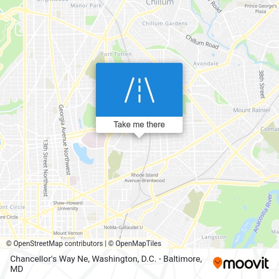 Chancellor's Way Ne map