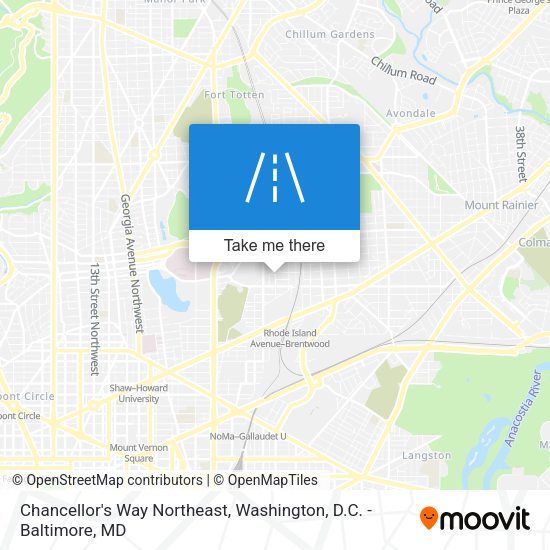 Mapa de Chancellor's Way Northeast
