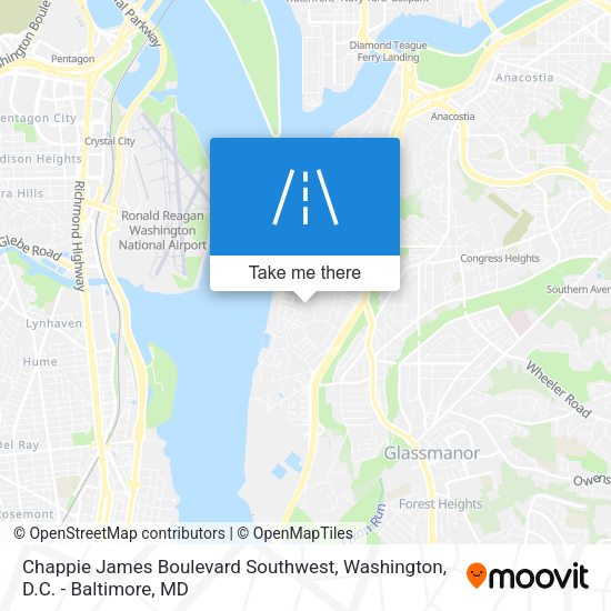 Chappie James Boulevard Southwest map
