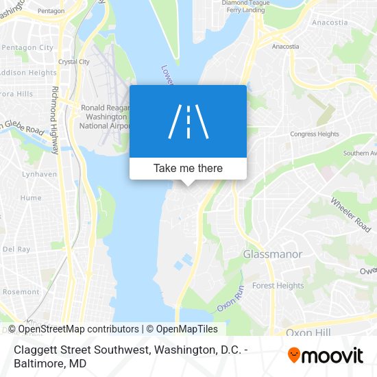Mapa de Claggett Street Southwest