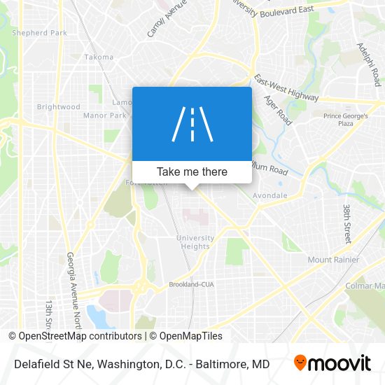 Mapa de Delafield St Ne