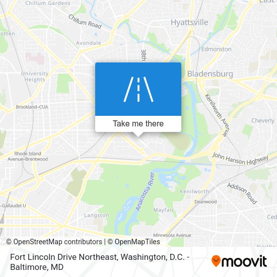 Fort Lincoln Drive Northeast map
