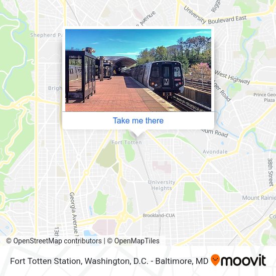 Fort Totten Station map