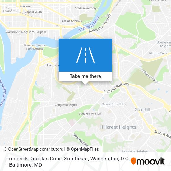 Frederick Douglas Court Southeast map