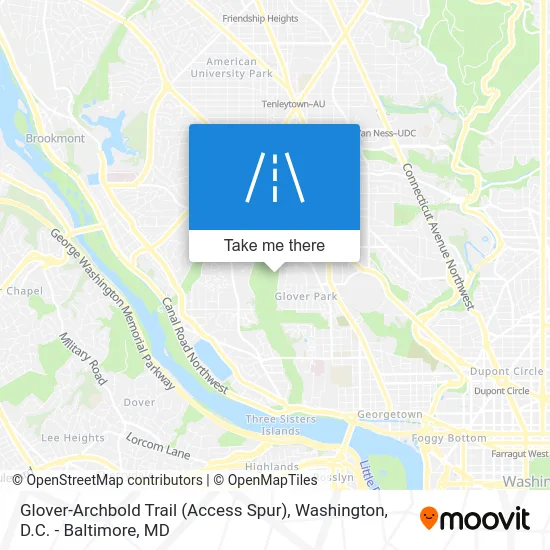 Glover-Archbold Trail (Access Spur) map