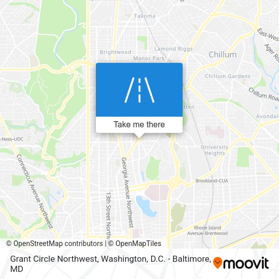 Grant Circle Northwest map