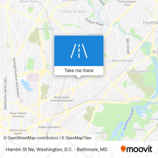 Hamlin St Ne map