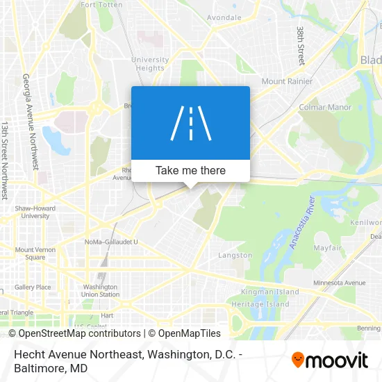Hecht Avenue Northeast map