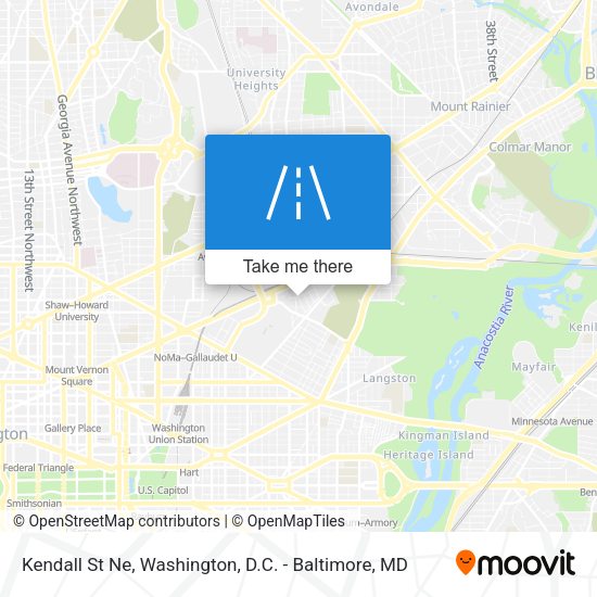 Kendall St Ne map