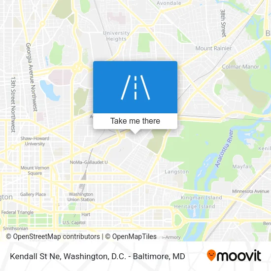 Kendall St Ne map