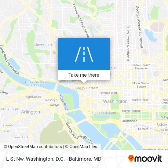 L St Nw map