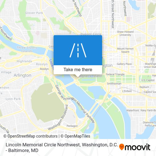 Mapa de Lincoln Memorial Circle Northwest