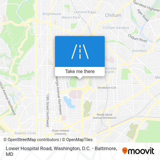 Lower Hospital Road map
