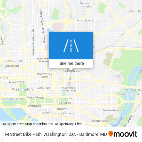 M Street Bike Path map