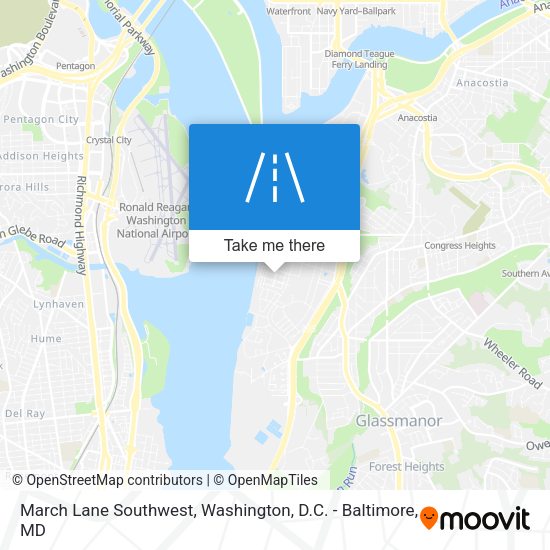 March Lane Southwest map