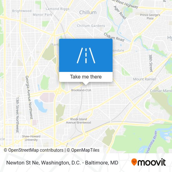 Newton St Ne map