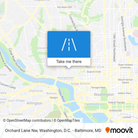 Orchard Lane Nw map