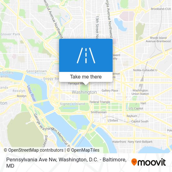 Mapa de Pennsylvania Ave Nw
