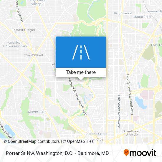 Mapa de Porter St Nw