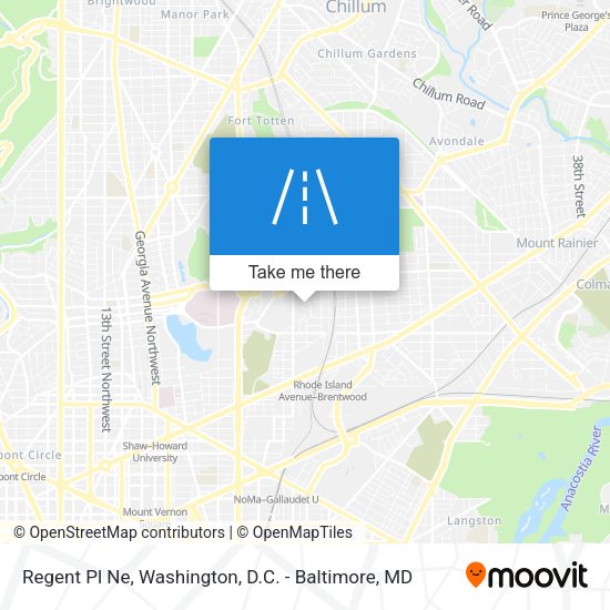 Regent Pl Ne map