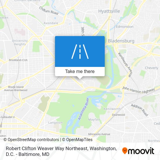 Robert Clifton Weaver Way Northeast map